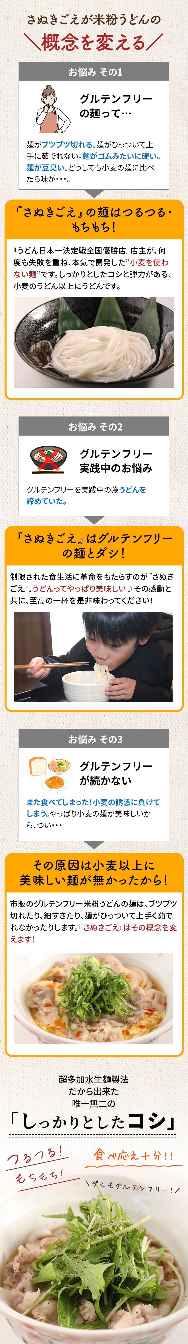 さぬきごえが米粉うどんの概念を変える 超多加水だから出来た「しっかりしたコシ」